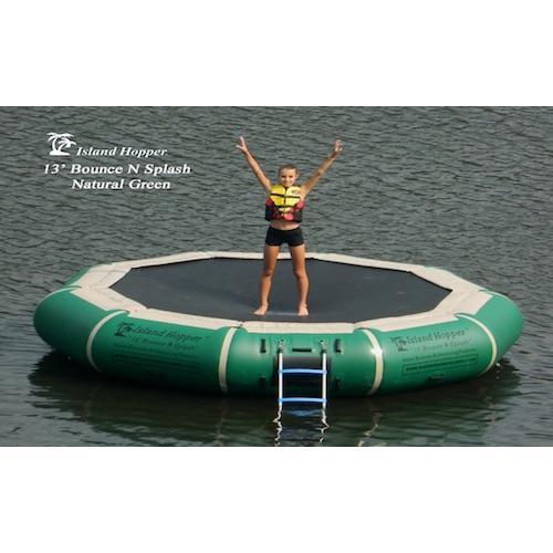 Island Hopper Water Trampolines - 17' Island Hopper "Bounce & Splash"  - 17'BNS- GR