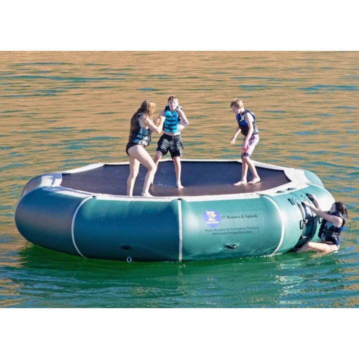 Island Hopper Water Trampolines - 17' Island Hopper "Bounce & Splash"  - 17'BNS- GR