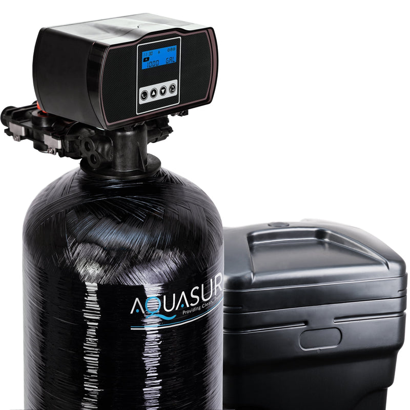 Aquasure Fortitude Pro Series Whole House Water Treatment System - 600,000 Gallon Harmony Series | 48,000 Grains Water Softener w/ Fine Mesh Resin