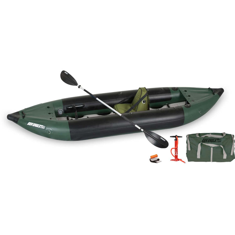 Sea Eagle Fishing Explorer 350FX Inflatable Kayak Deluxe Solo Package